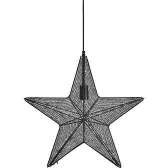 Świąteczna lampa gwiazda z drutu Orion czarna